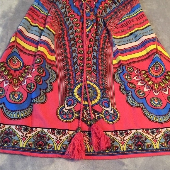 Charming Charlie size small strapless multi colored dress - Picture 4 of 6